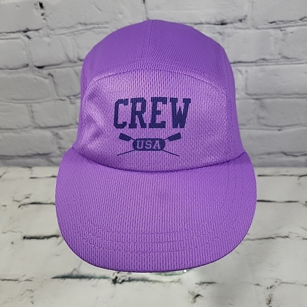 Headsweats Hat Unisex OSFA 5-Panel Athletic Cycling Running Cap Purple Crew USA